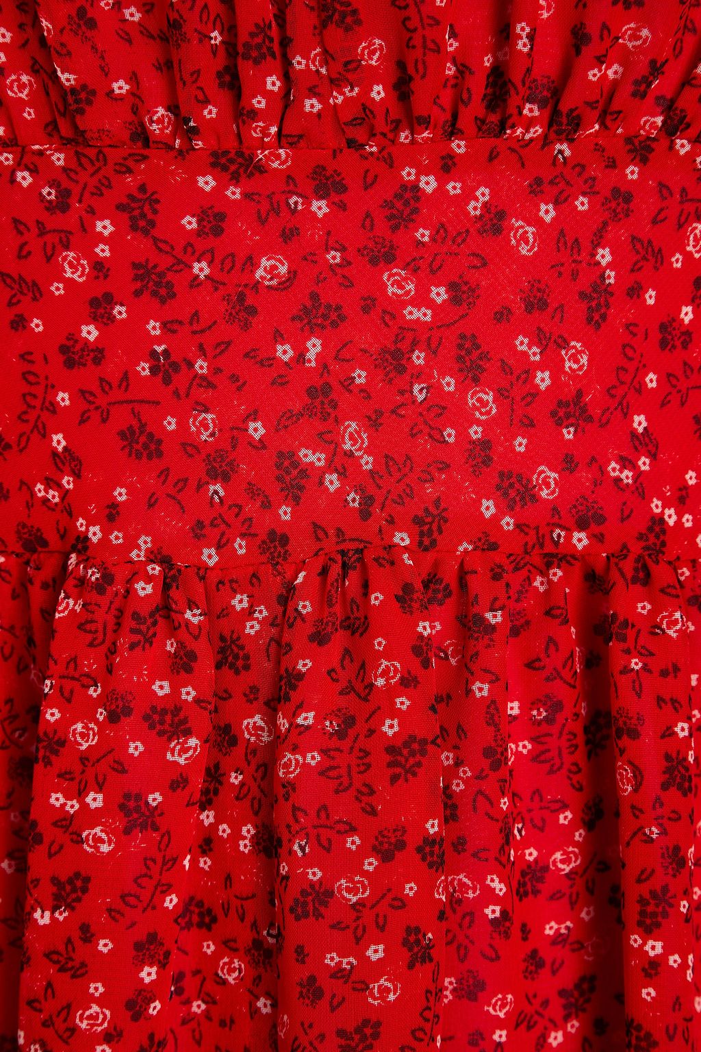EYWASOULS MALIBU Gathered floral-print chiffon maxi dress