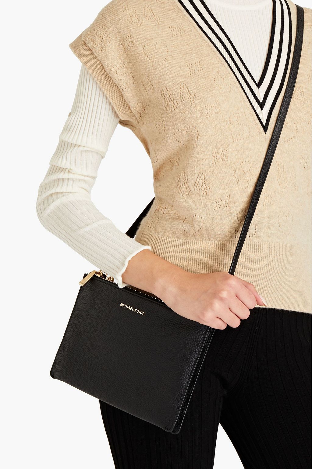 MICHAEL MICHAEL KORS Pebbled-leather pouch