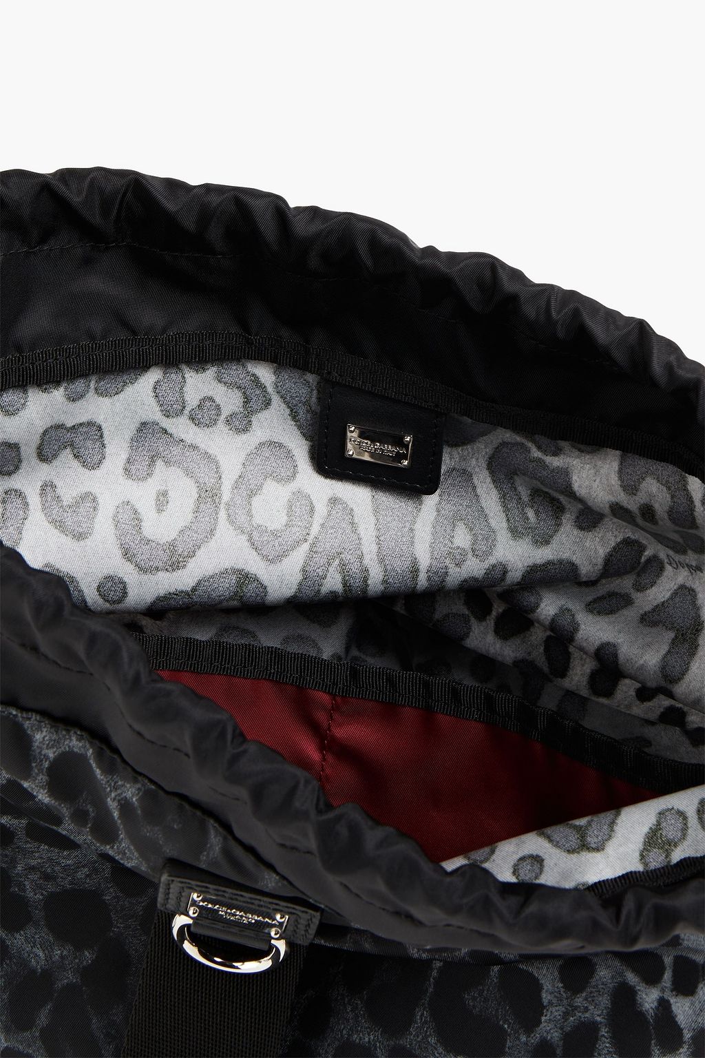 DOLCE & GABBANA Leopard-print shell backpack