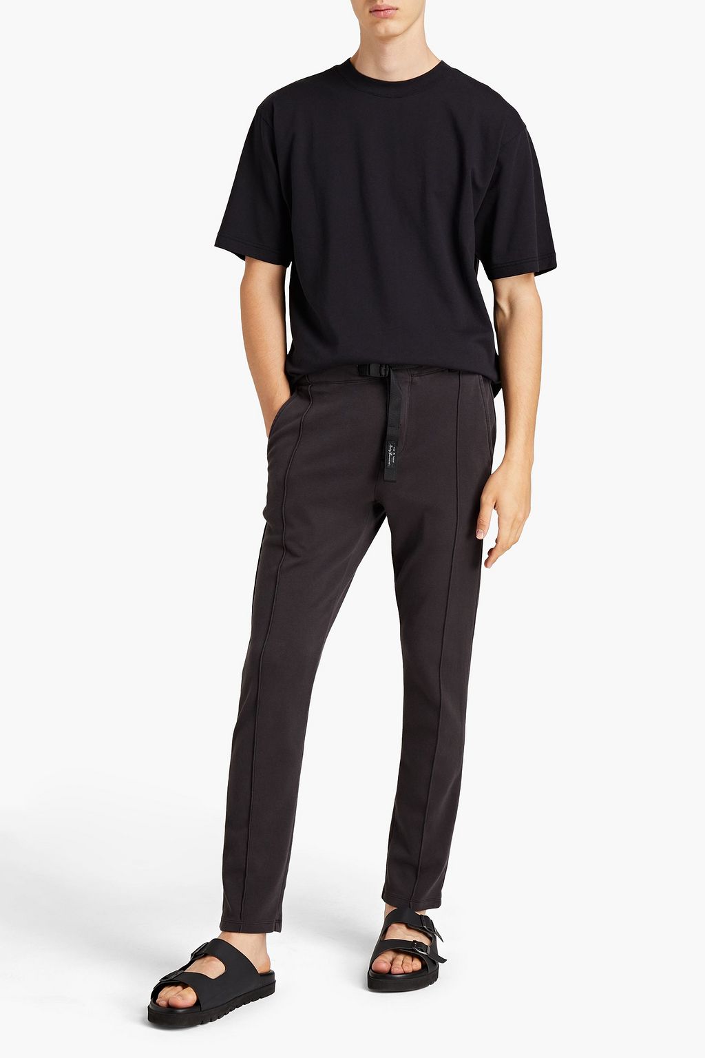 RAG & BONE Perry belted cotton-jersey track pants