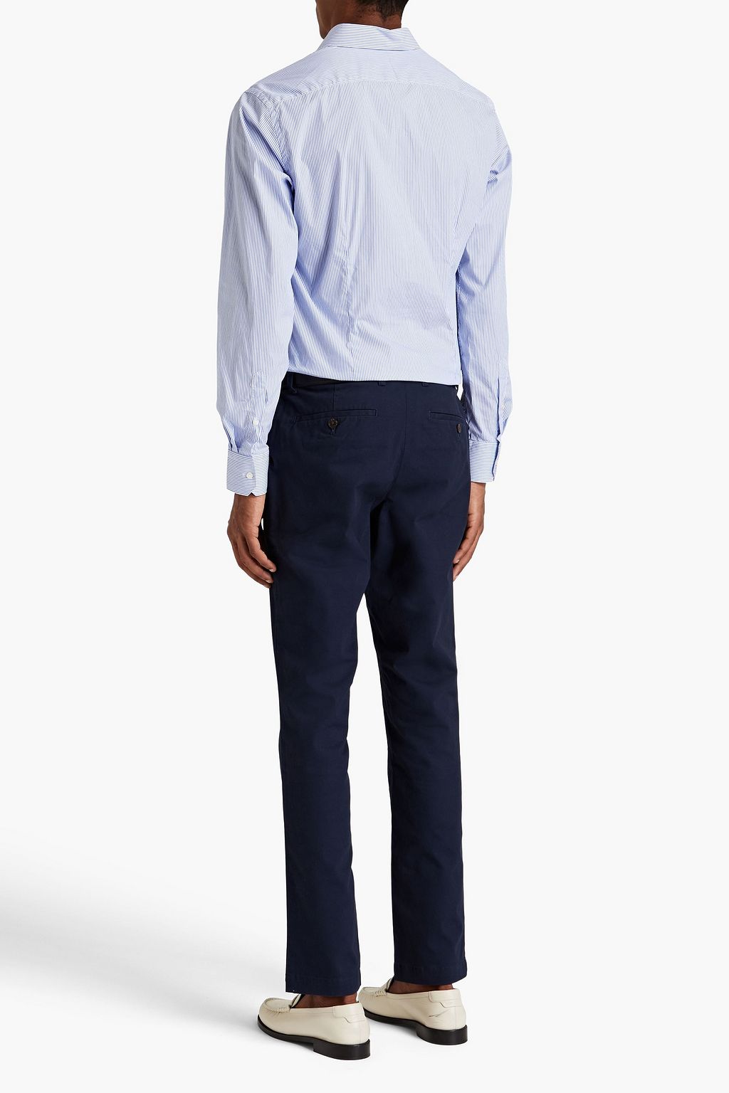 PESERICO Striped stretch-cotton poplin shirt