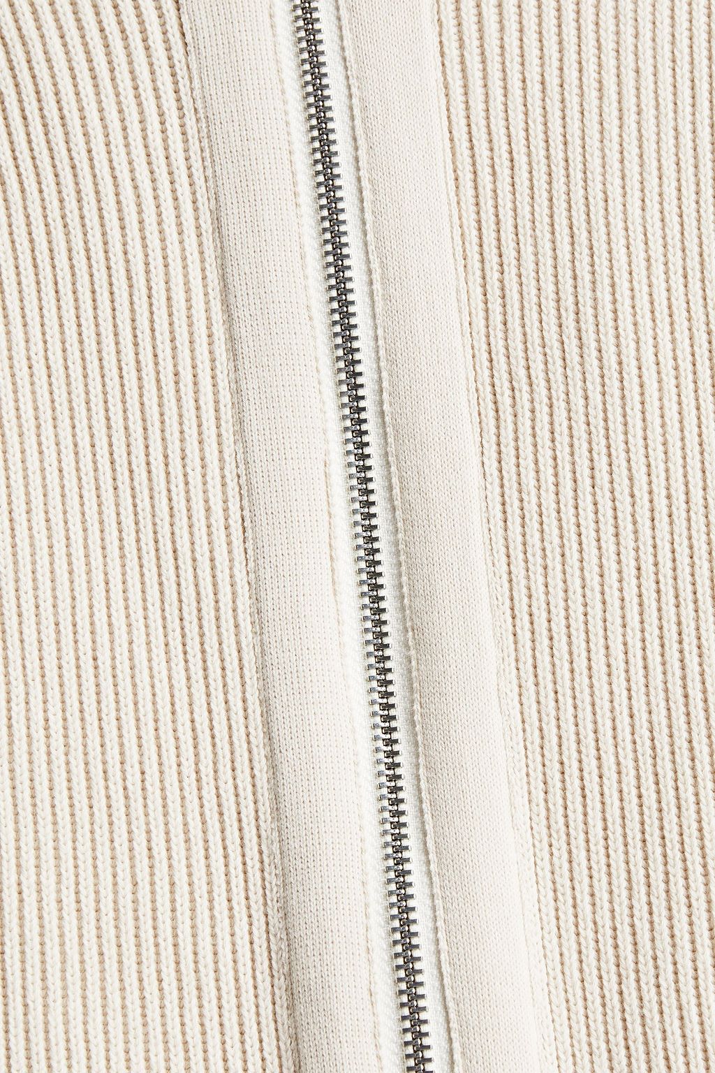 RAG & BONE Ribbed cotton-blend zip-up cardigan