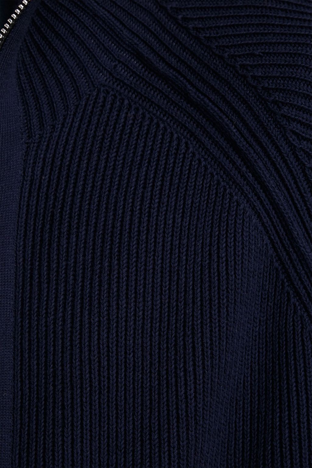 RAG & BONE Ribbed cotton-blend zip-up cardigan