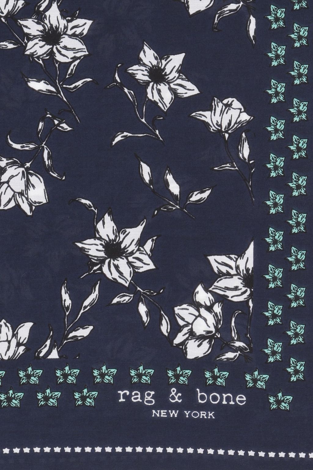 RAG & BONE Floral-print cotton and silk-blend scarf