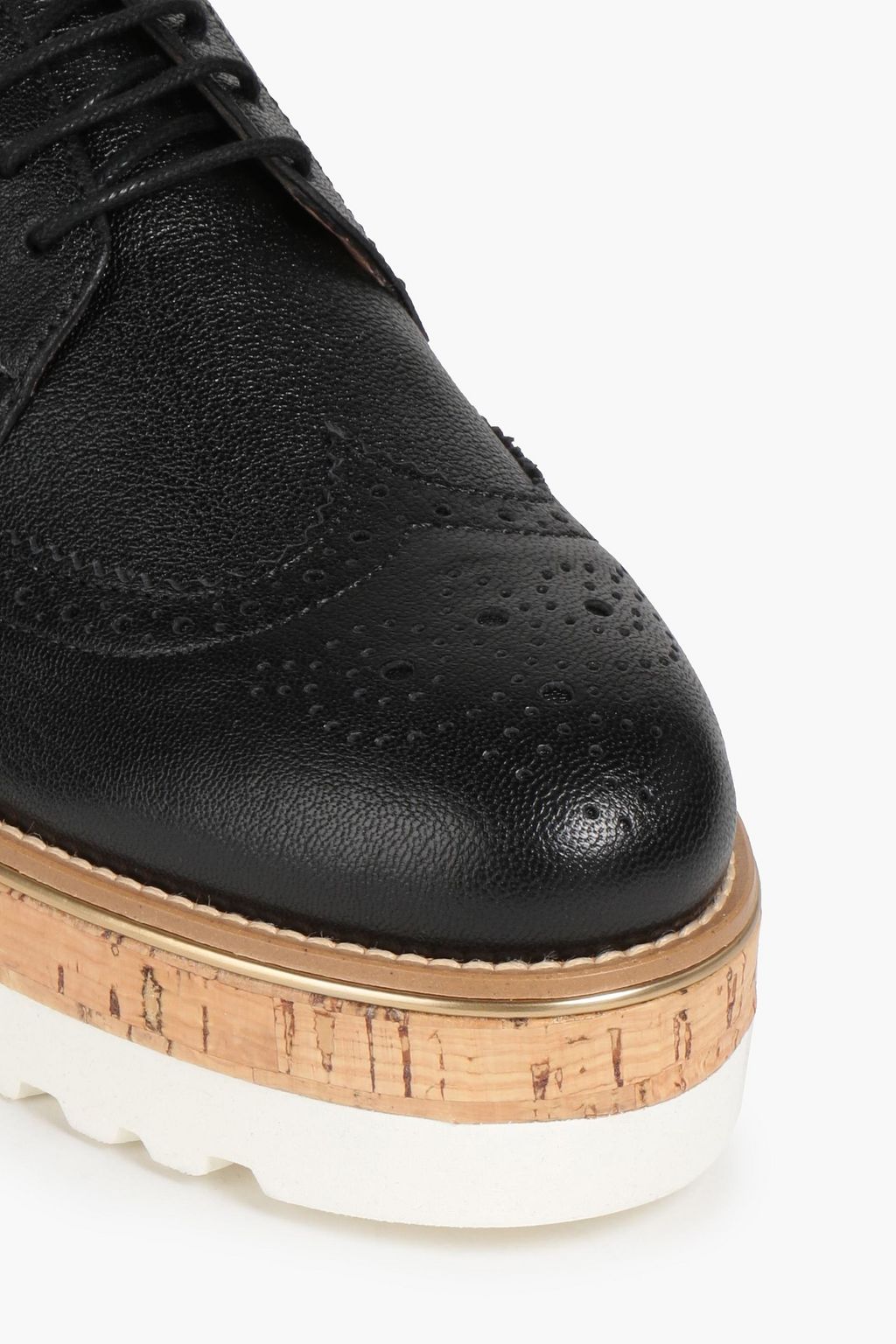 HOGAN Perforated textured-leather brogues