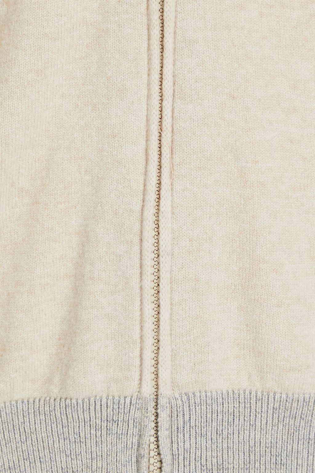 PESERICO Mélange wool and cashmere-blend zip-up cardigan