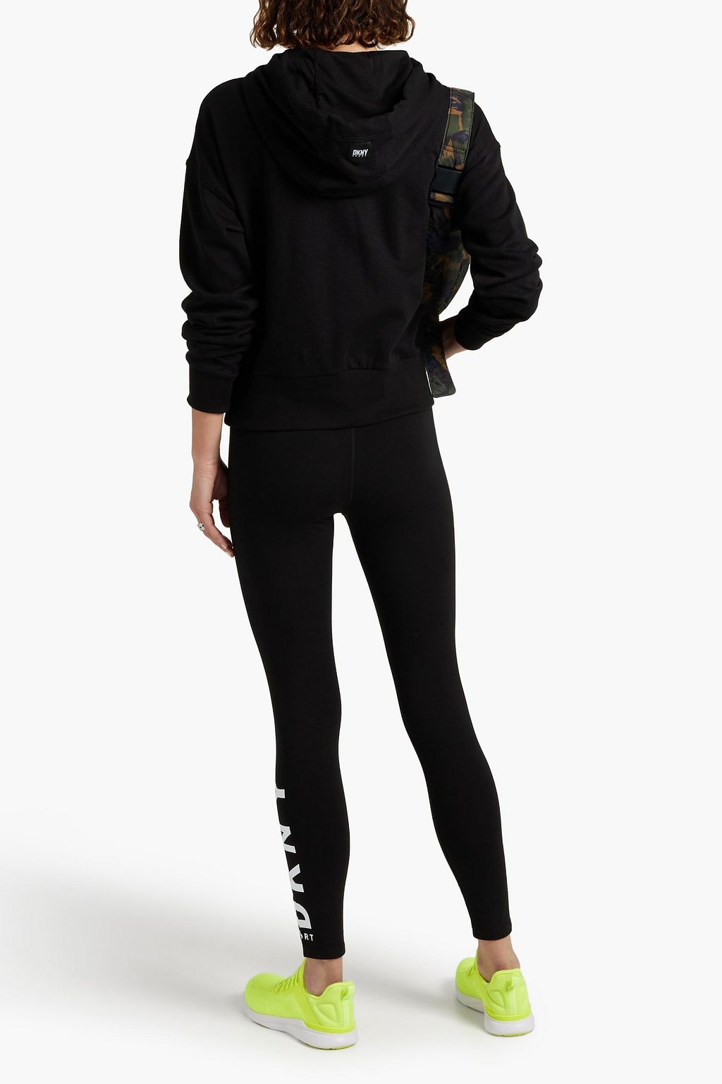 DKNY Printed French cotton-blend terry hoodie