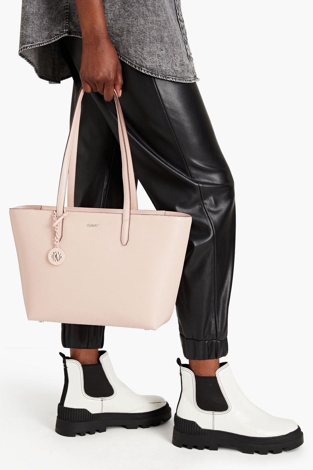 DKNY Bryant textured-leather tote