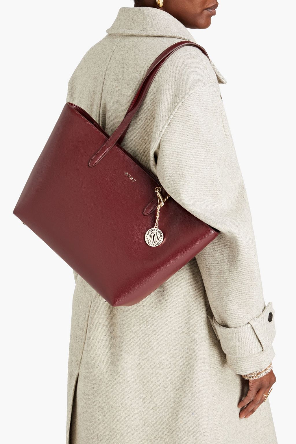 DKNY Bryant textured-leather tote