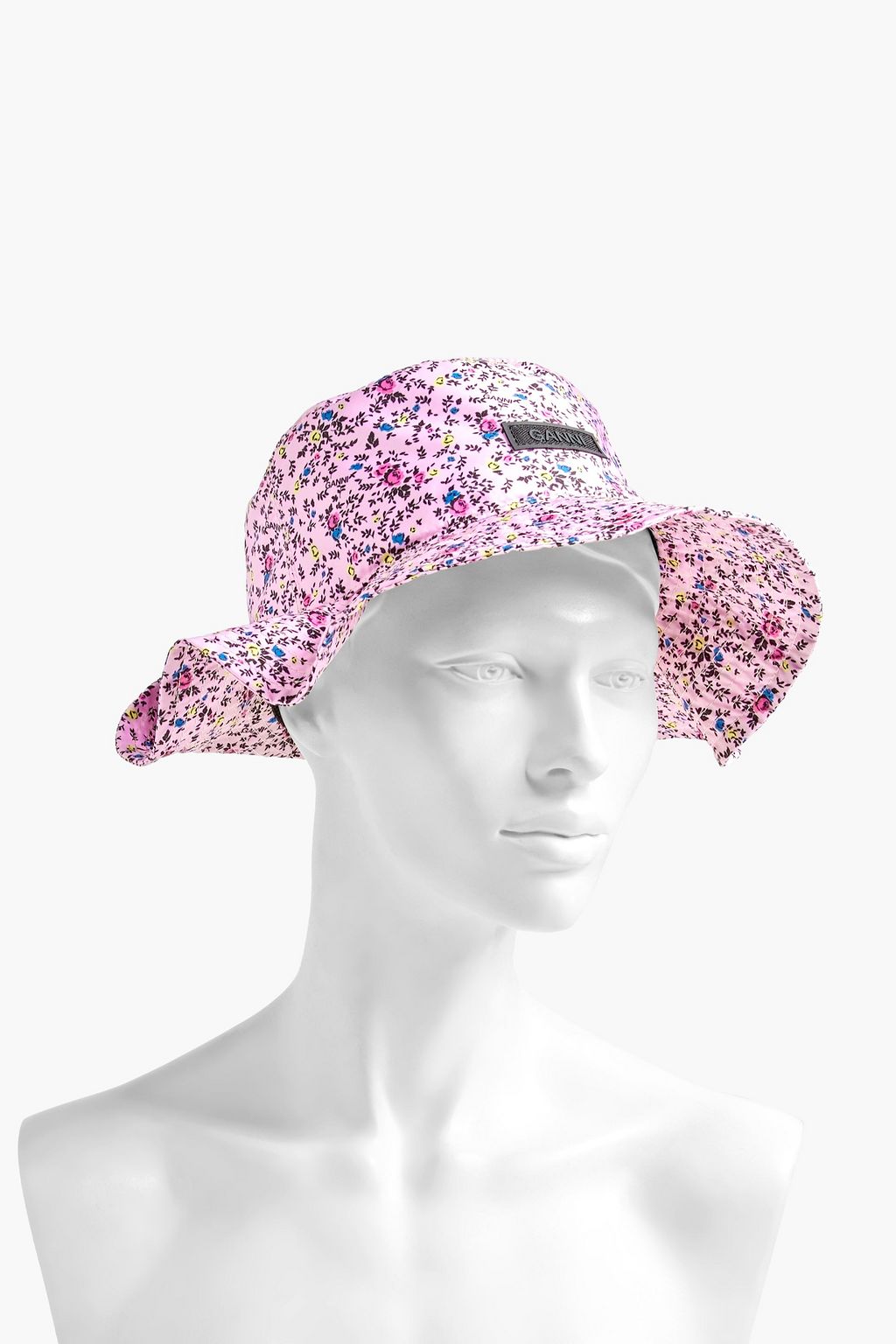 GANNI Printed shell bucket hat
