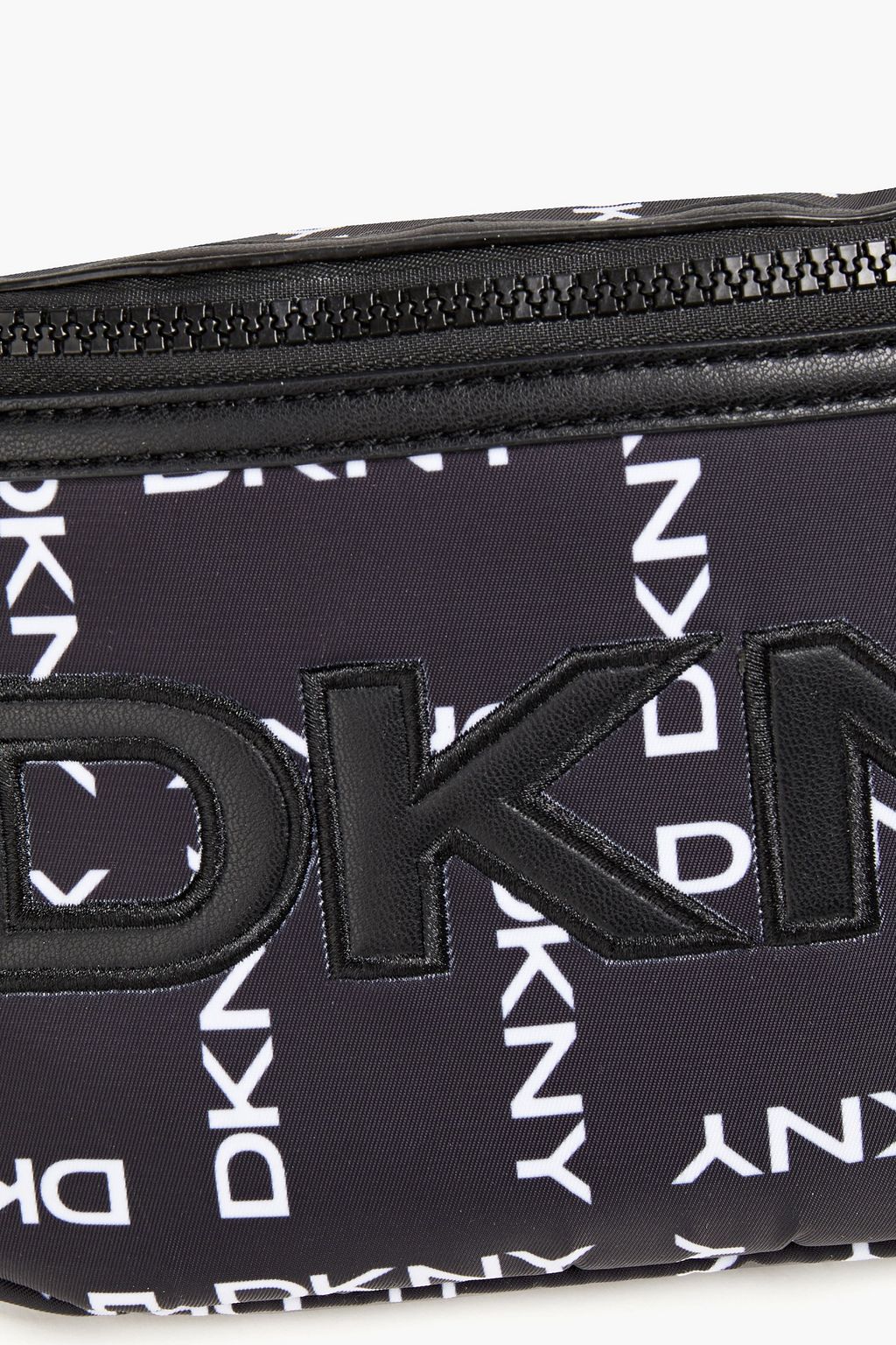 DKNY Logo-appliquéd logo-print shell belt bag