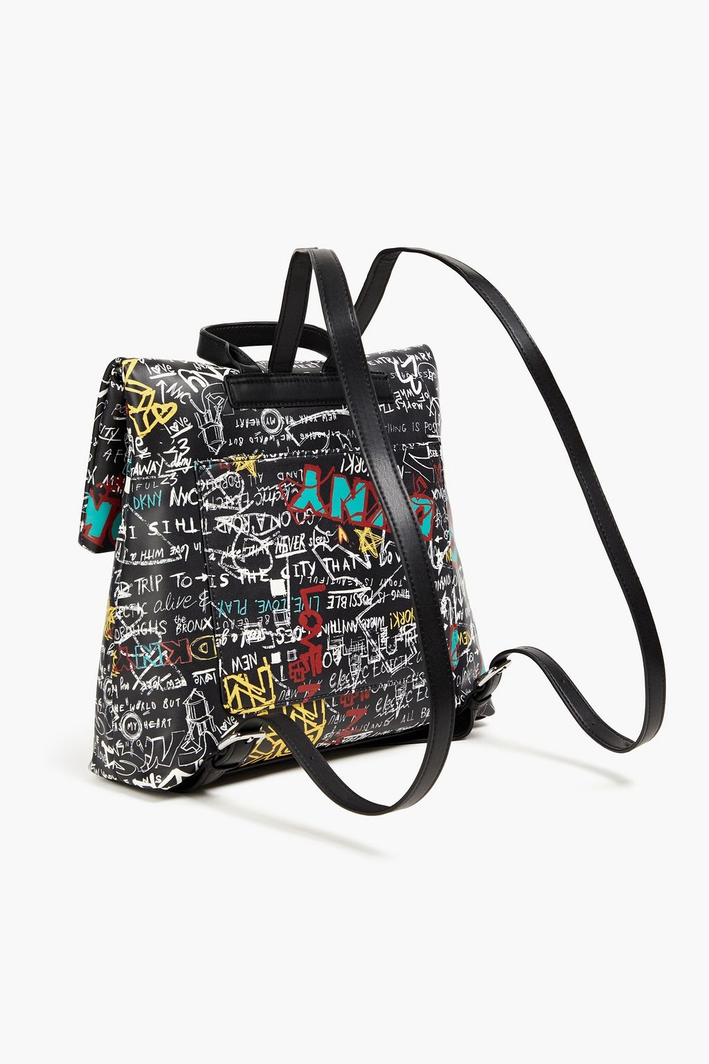 DKNY Printed faux leather backpack