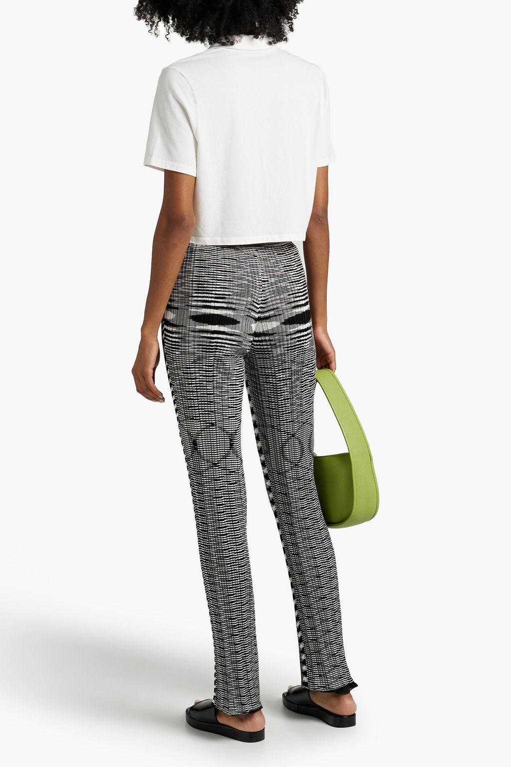 THE RANGE Cropped sepia cotton-blend top