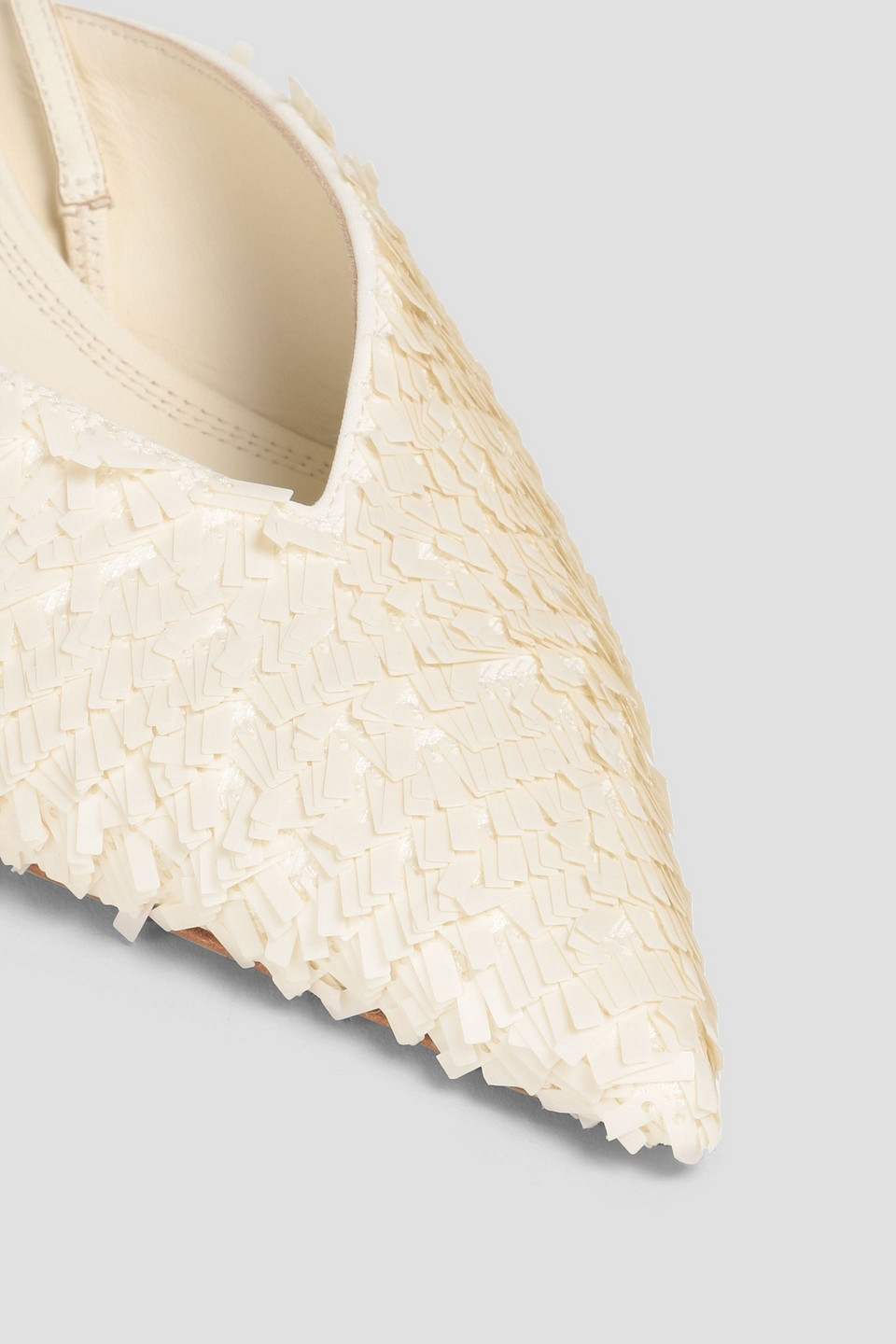 Neous Sequined Neoprene Slingback Pumps In Cream