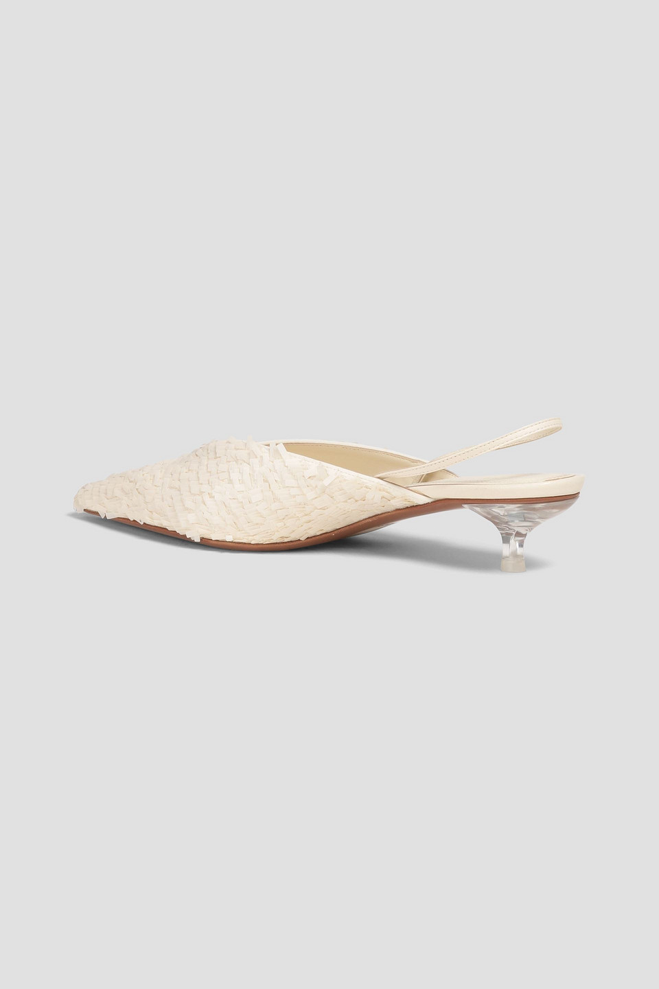 Neous Sequined Neoprene Slingback Pumps In Cream