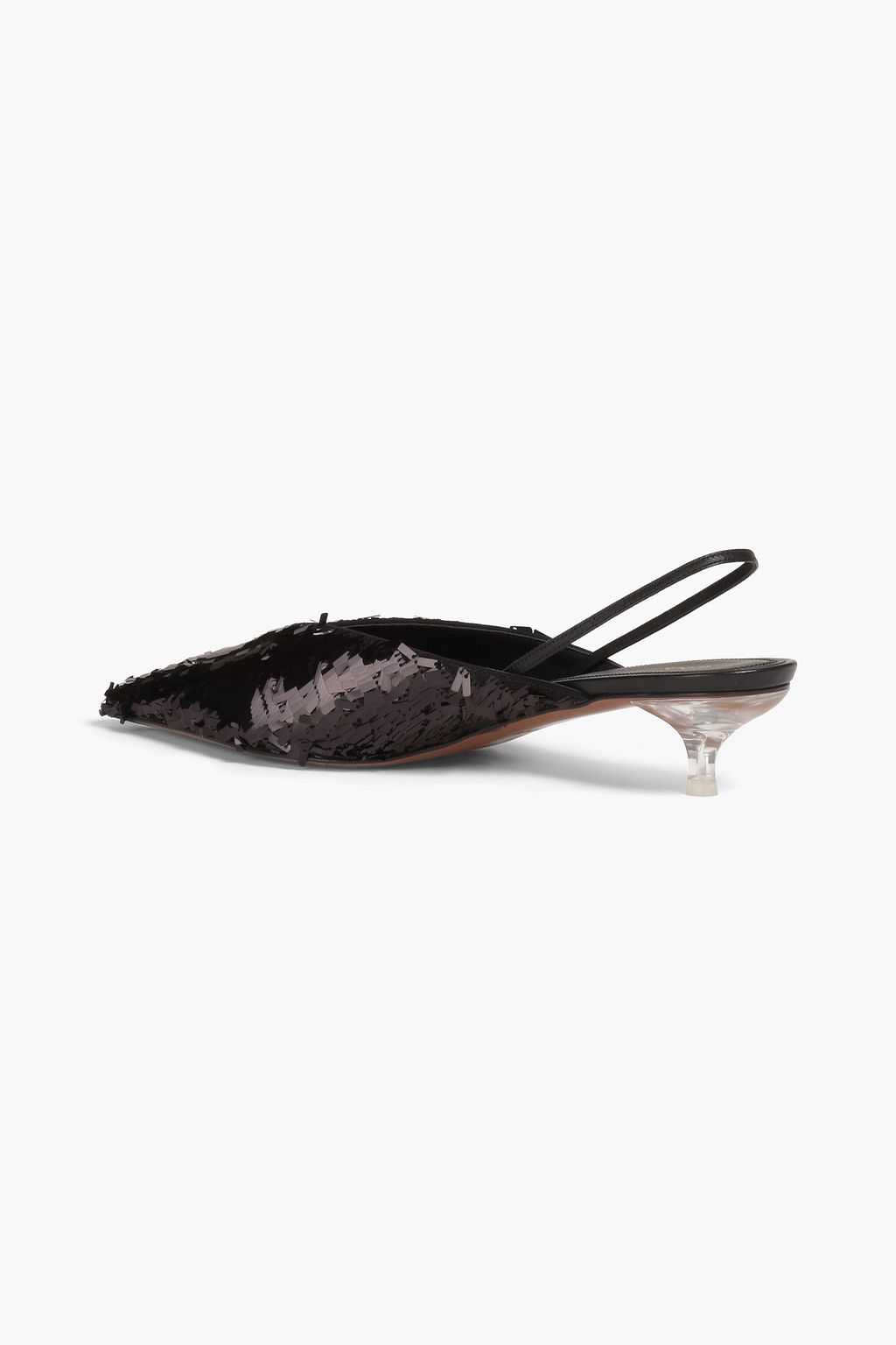 NEOUS Irena sequined leather slingback pumps