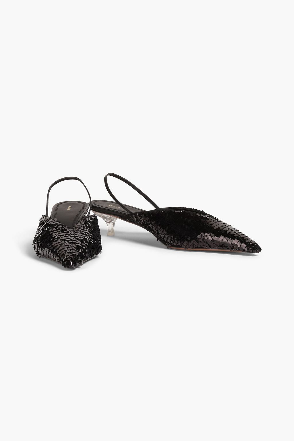 NEOUS Irena sequined leather slingback pumps