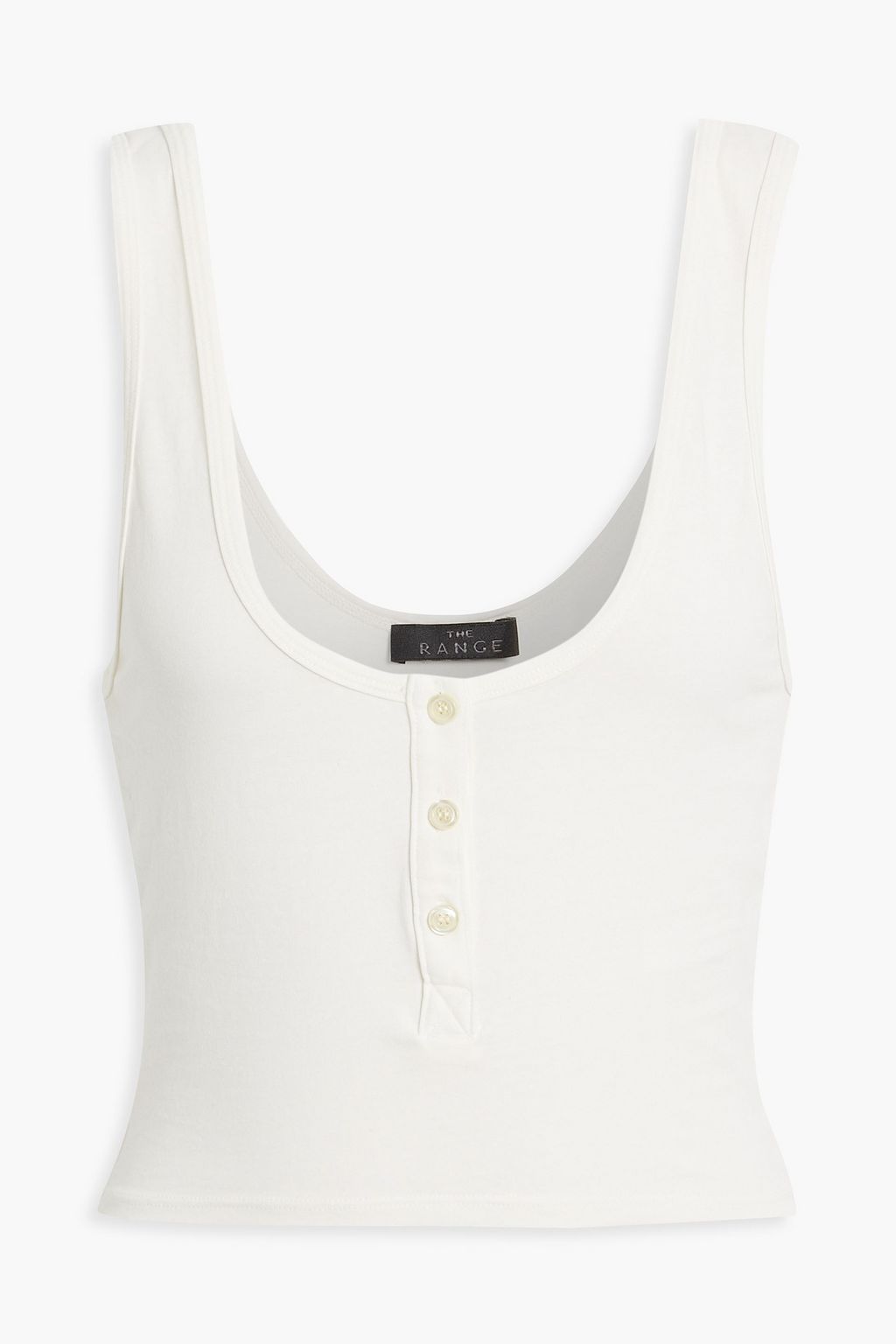 THE RANGE Cropped Supima cotton-blend jersey top