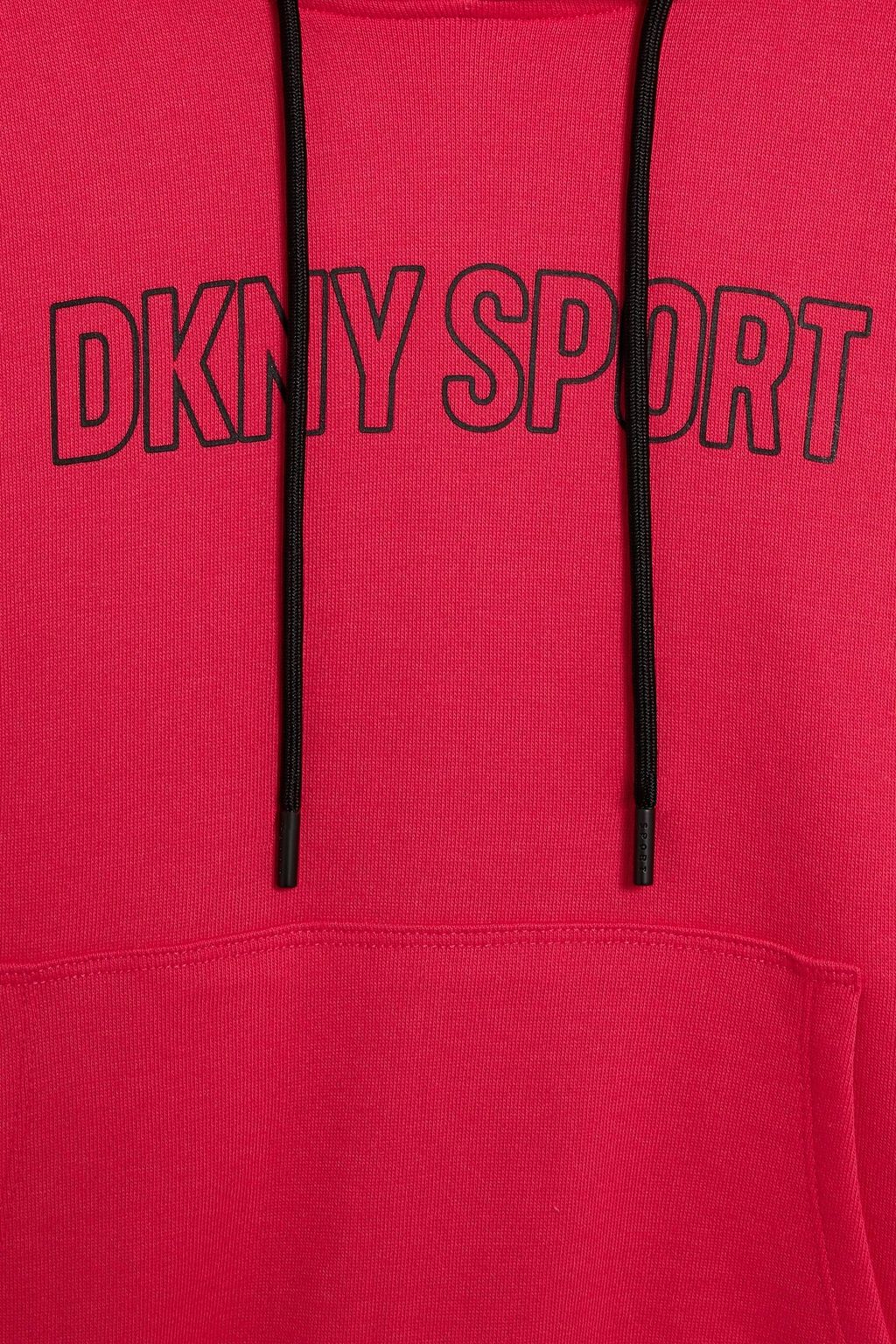 DKNY Printed French cotton-blend terry hoodie