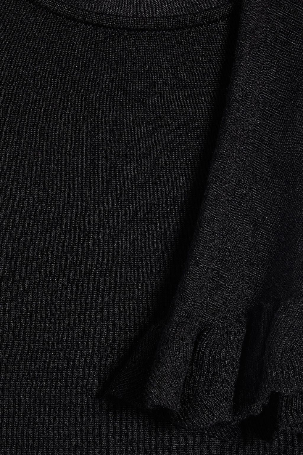 CAROLINA HERRERA Ruffled silk and cashmere-blend top