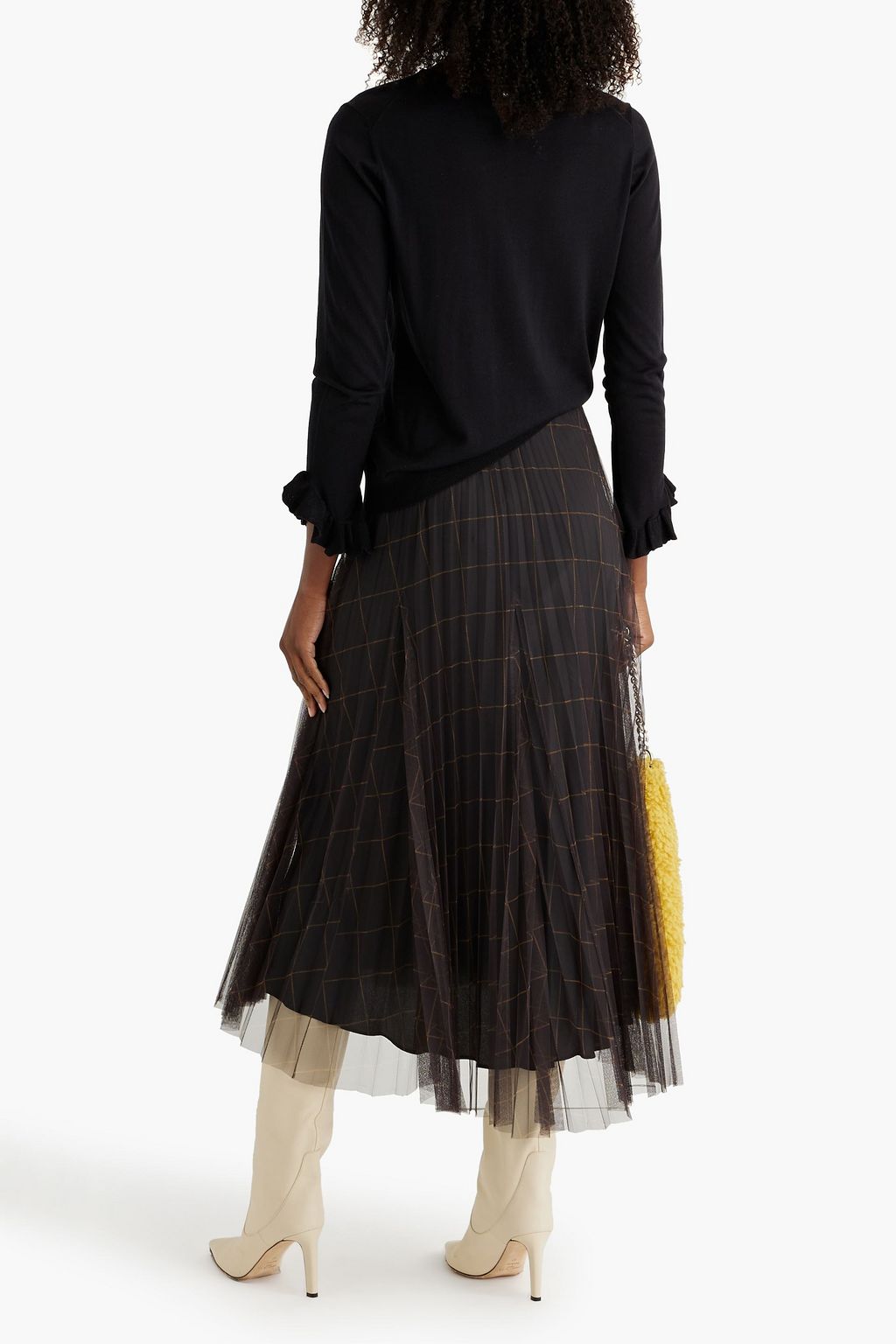 CAROLINA HERRERA Ruffled silk and cashmere-blend top