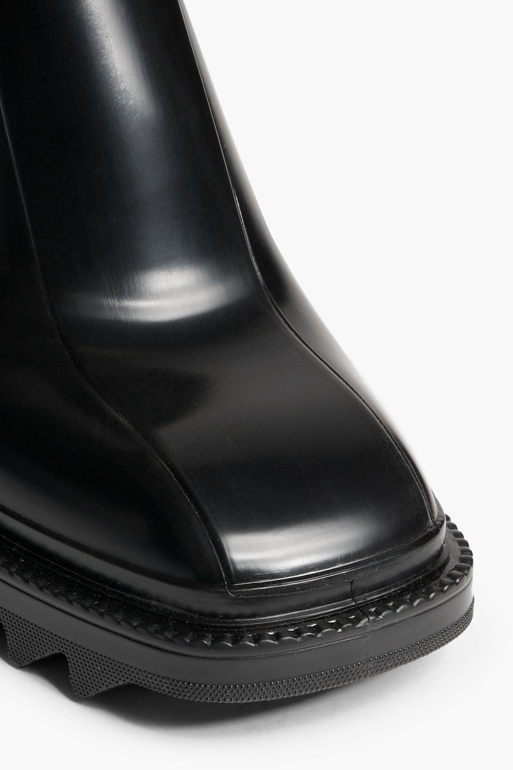 CHLOÉ Betty knit-trimmed rubber ankle boots