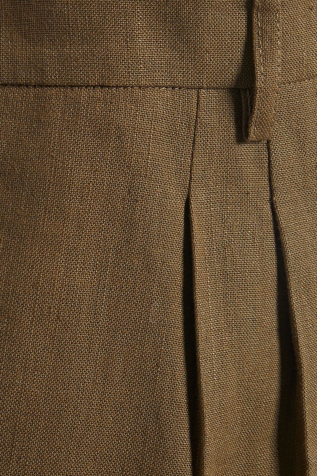 ETRO Violant pleated linen-blend straight-leg pants