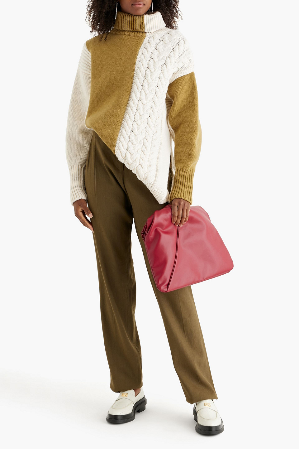 ETRO VIOLANT PLEATED LINEN-BLEND STRAIGHT-LEG PANTS