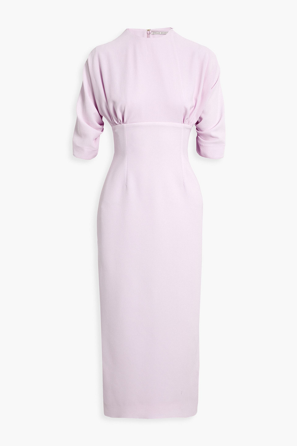 Emilia Wickstead Woman Helga Textured-crepe Midi Dress Lilac | Smart Closet Emilia Wickstead Woman Helga Textured-crepe Midi Dress Lilac | Smart Closet