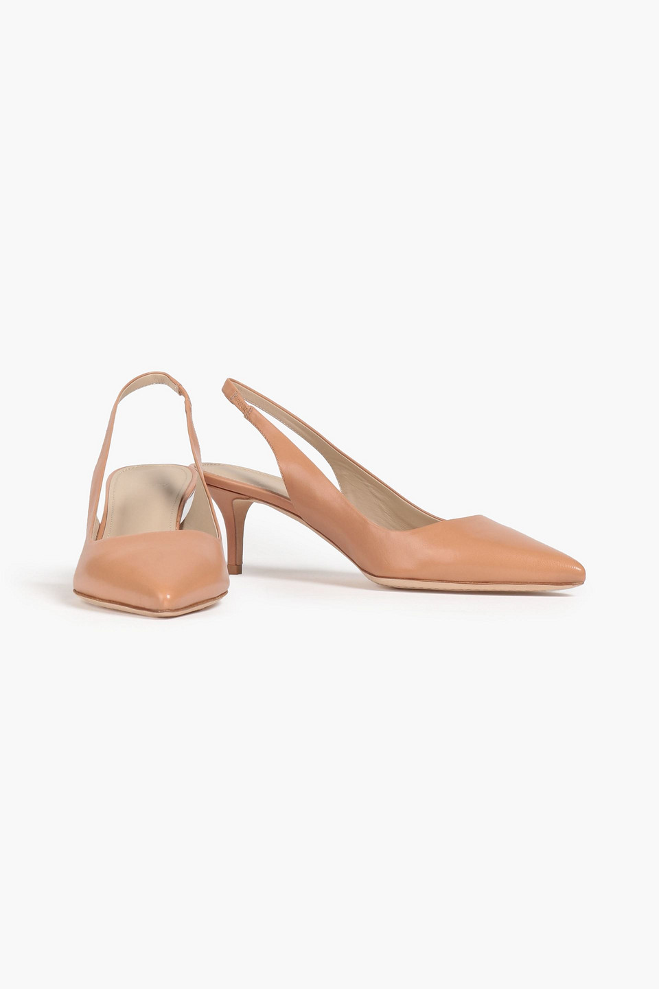 Theory City Leather Slingback Pumps In Neutrals