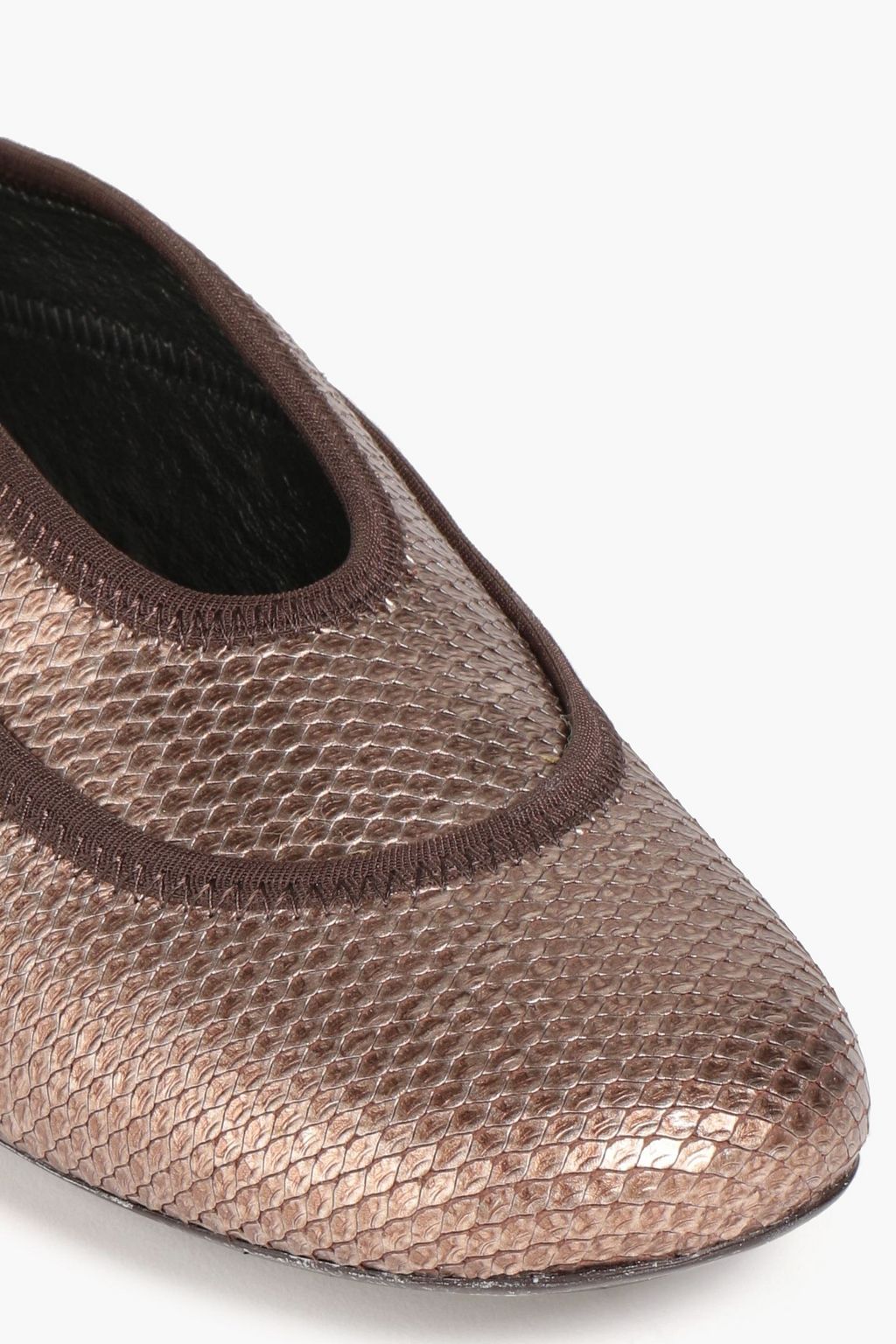 HOGAN Ballerinas aus Metallic-Leder mit Schlangeneffekt
