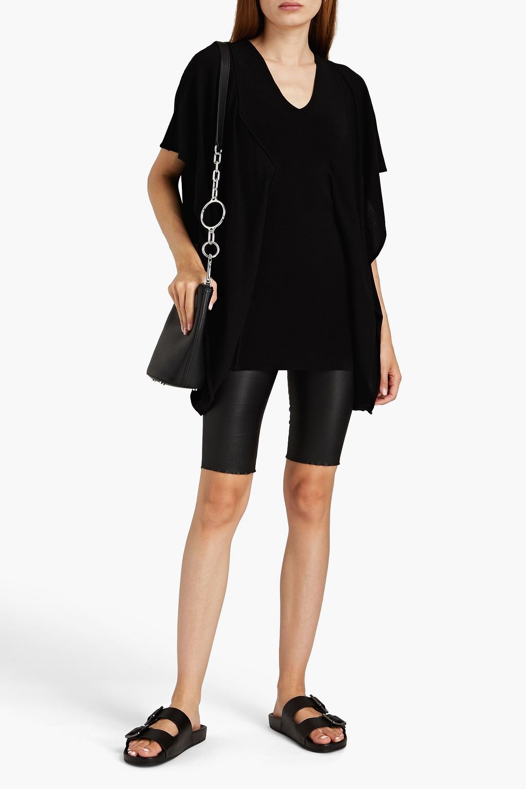 RICK OWENS Draped stretch-knit top
