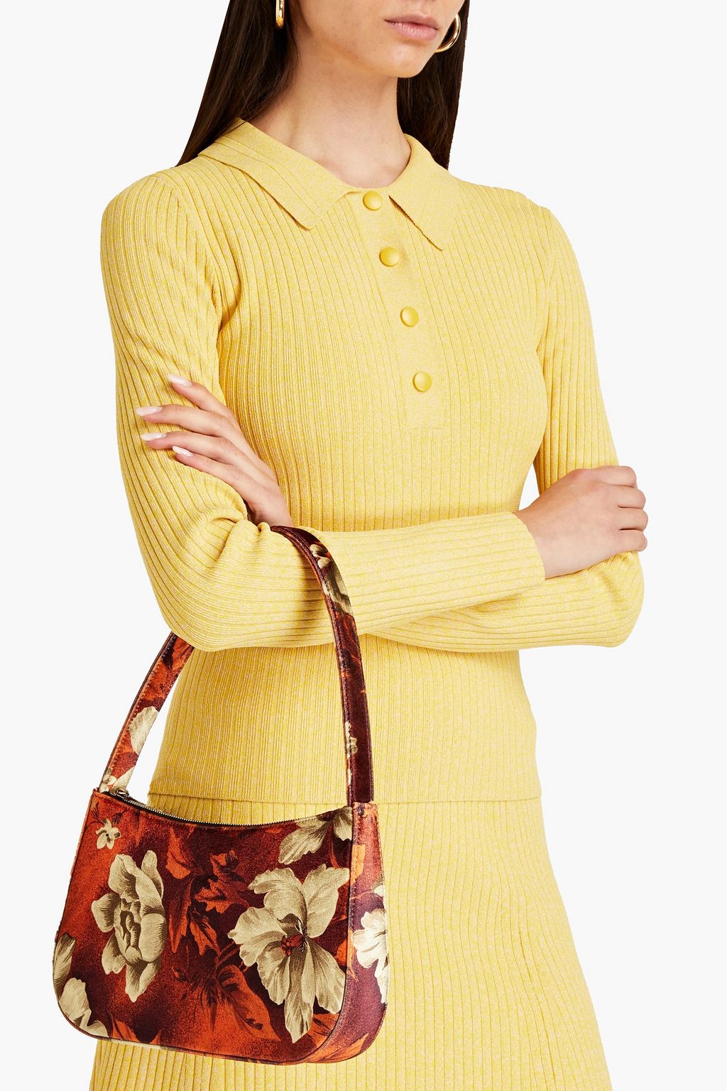 KWAIDAN EDITIONS Floralprint velvet shoulder bag THE