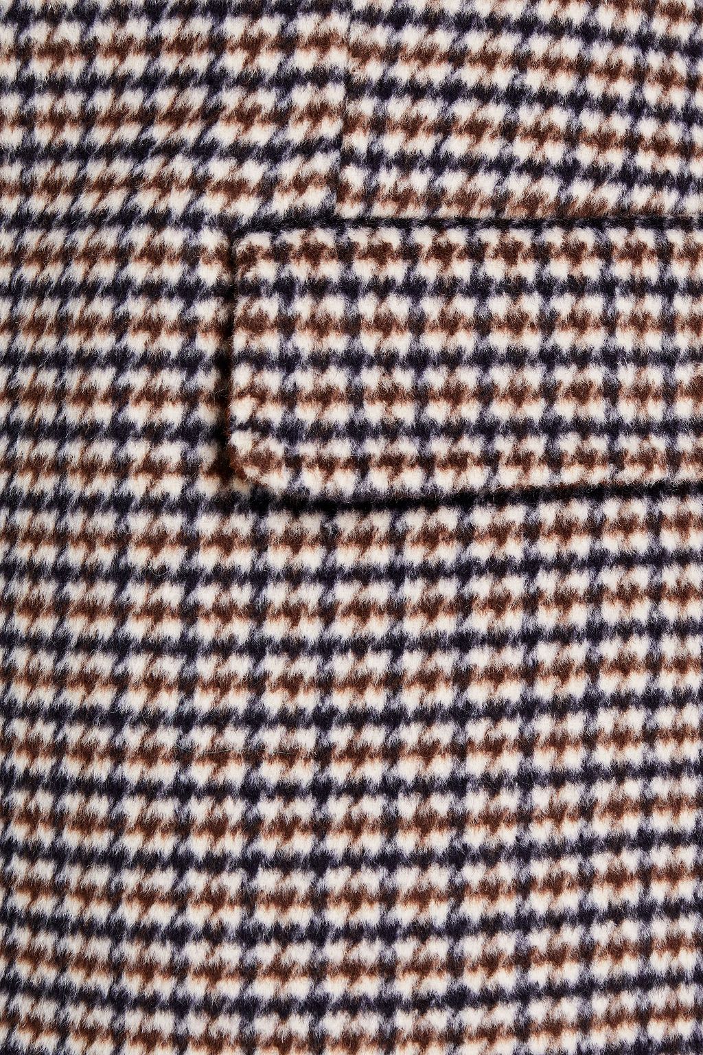 MAJE Houndstooth brushed wool-blend felt blazer
