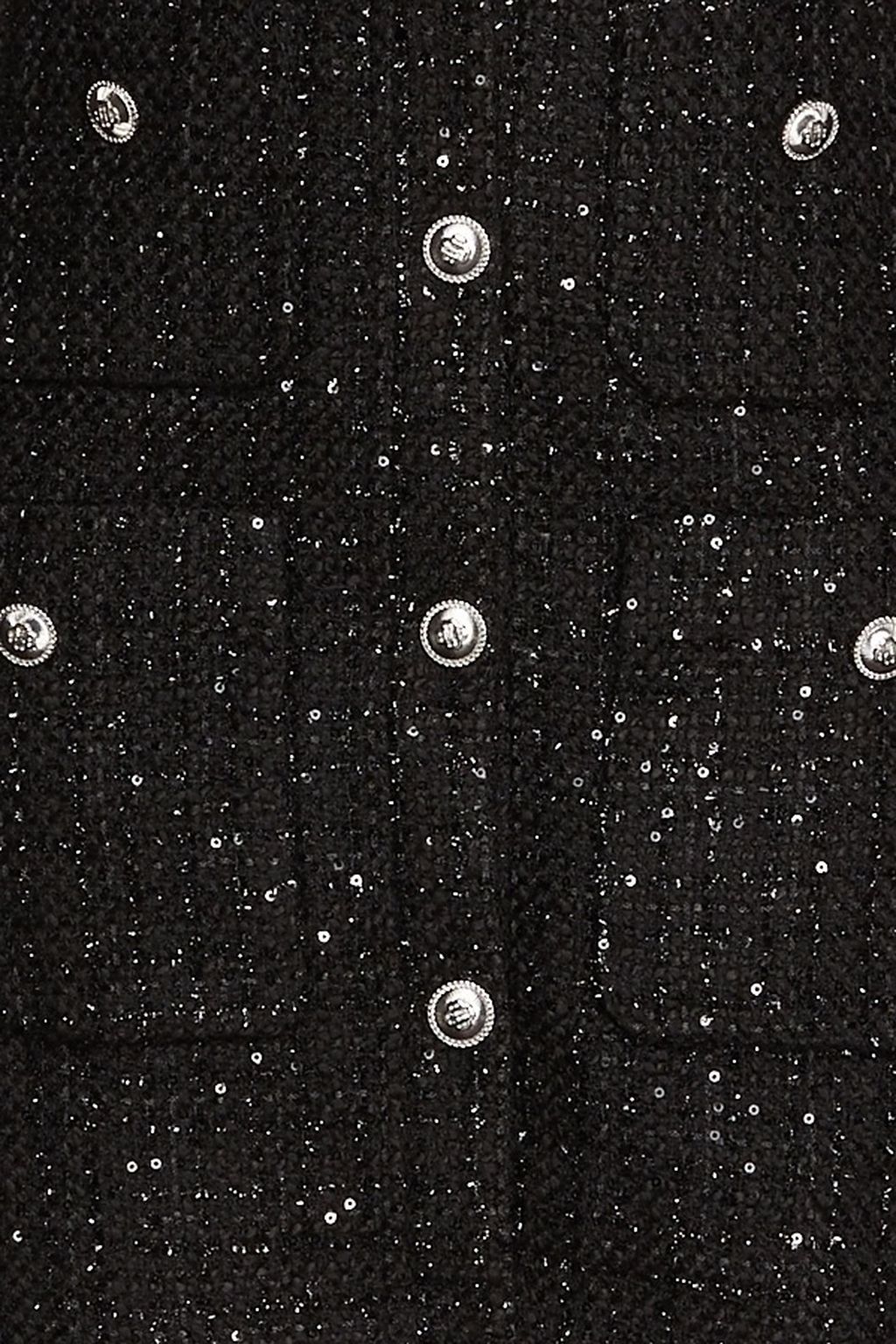 MAJE Embellished metallic tweed mini dress