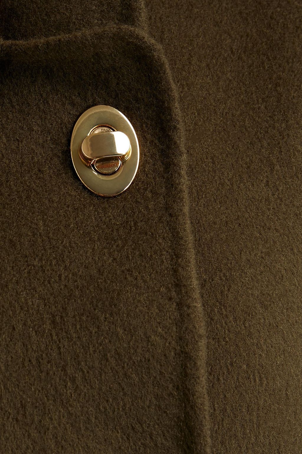 MAJE Belted brushed wool-blend felt jacket