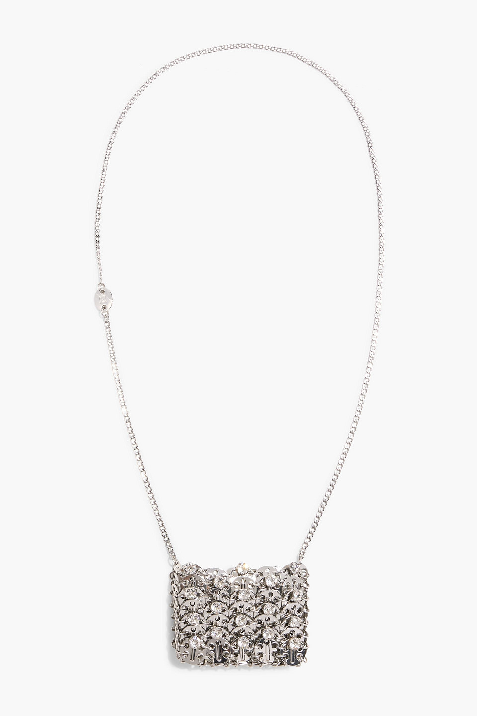 rabanne - 1969 micro crystal-embellished chainmail shoulder bag - metallic - onesize