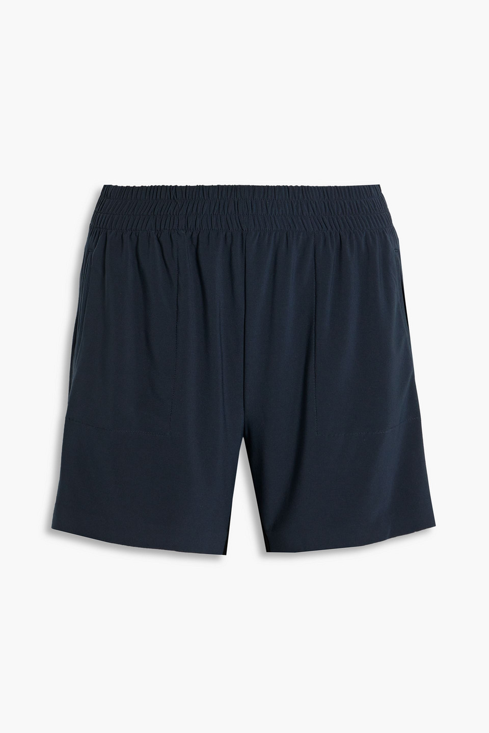 norma kamali - striped stretch-jersey shorts - black - xl