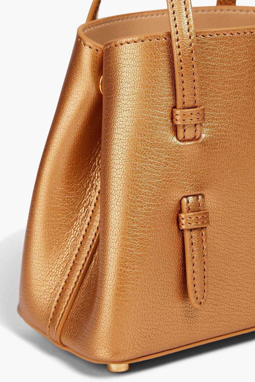 ALAÏA Mina 16 metallic pebbled-leather tote
