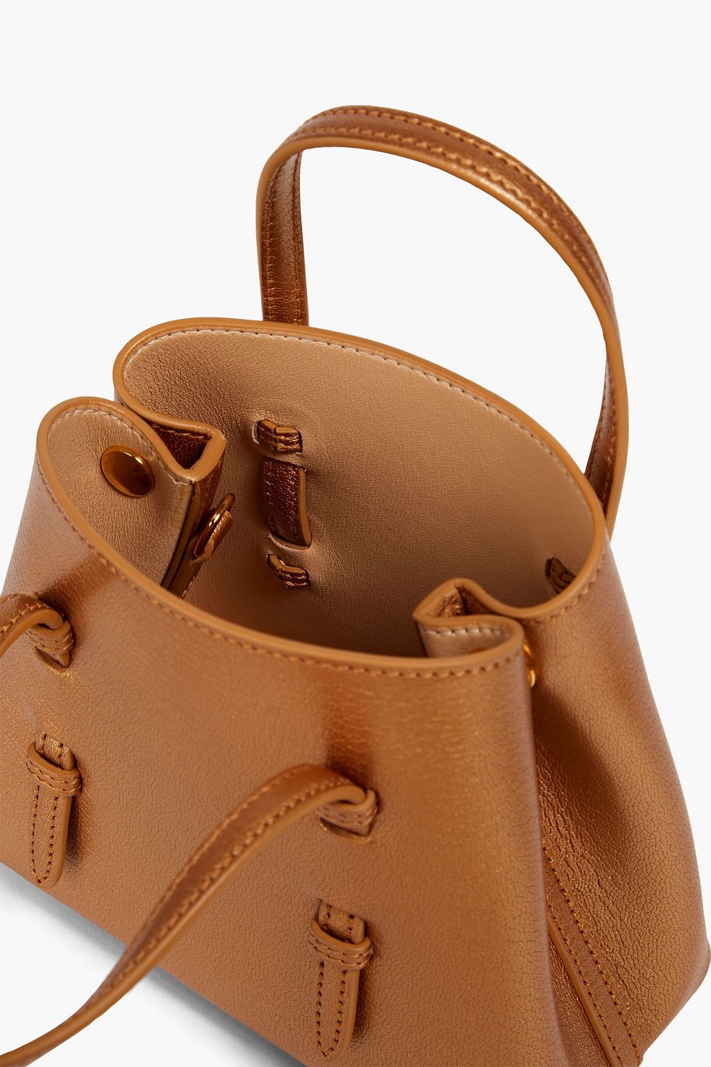 ALAÏA Mina 16 metallic pebbled-leather tote