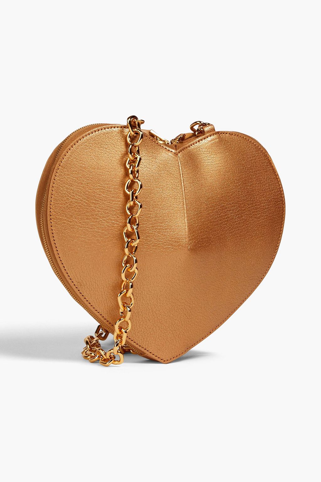 ALAÏA Le Coeur metallic textured-leather shoulder bag