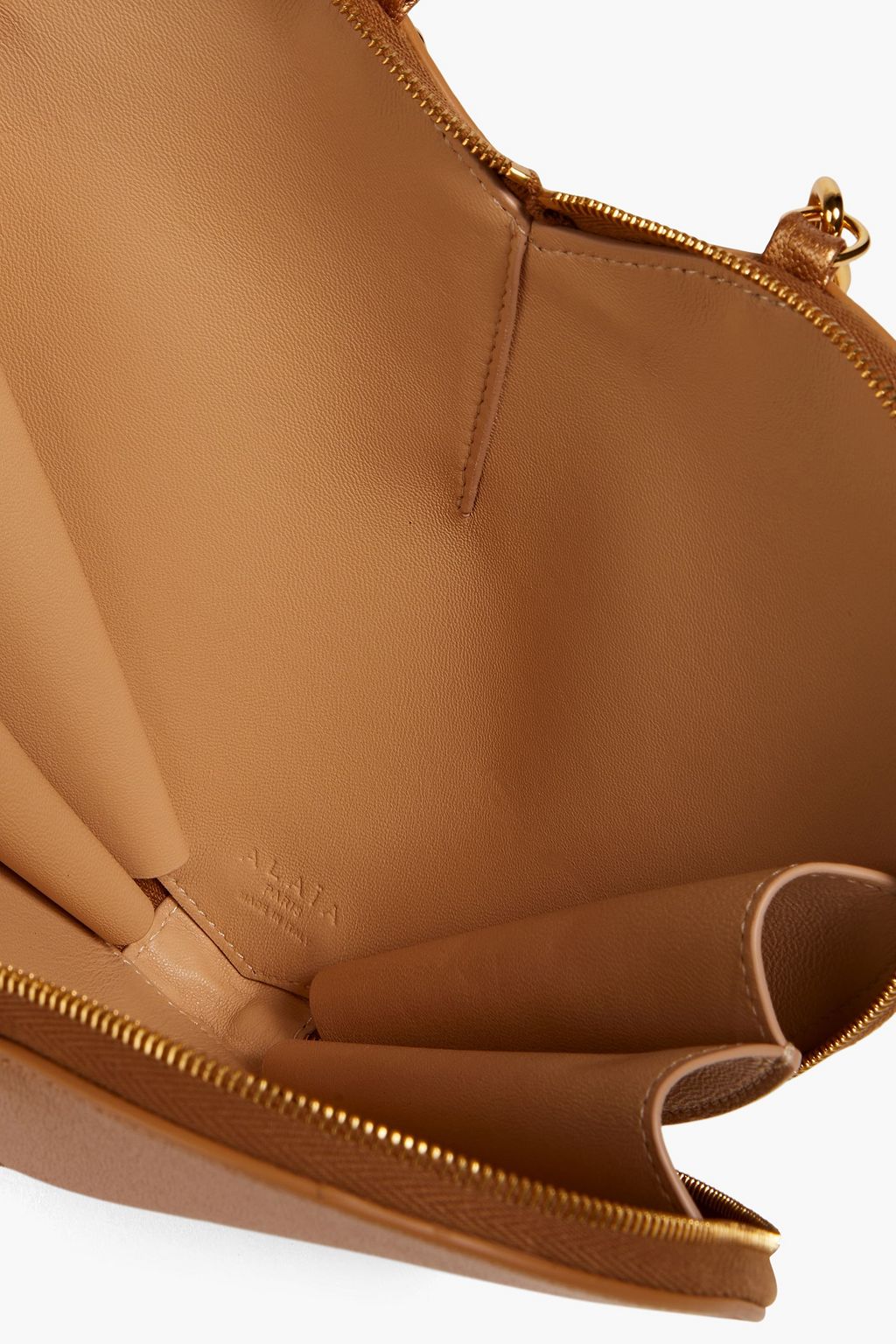 ALAÏA Le Coeur metallic textured-leather shoulder bag