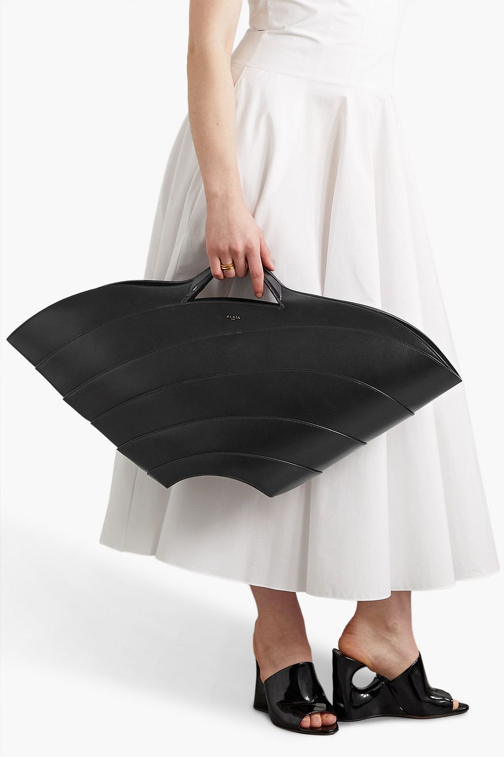 ALAÏA Khaima large paneled leather tote