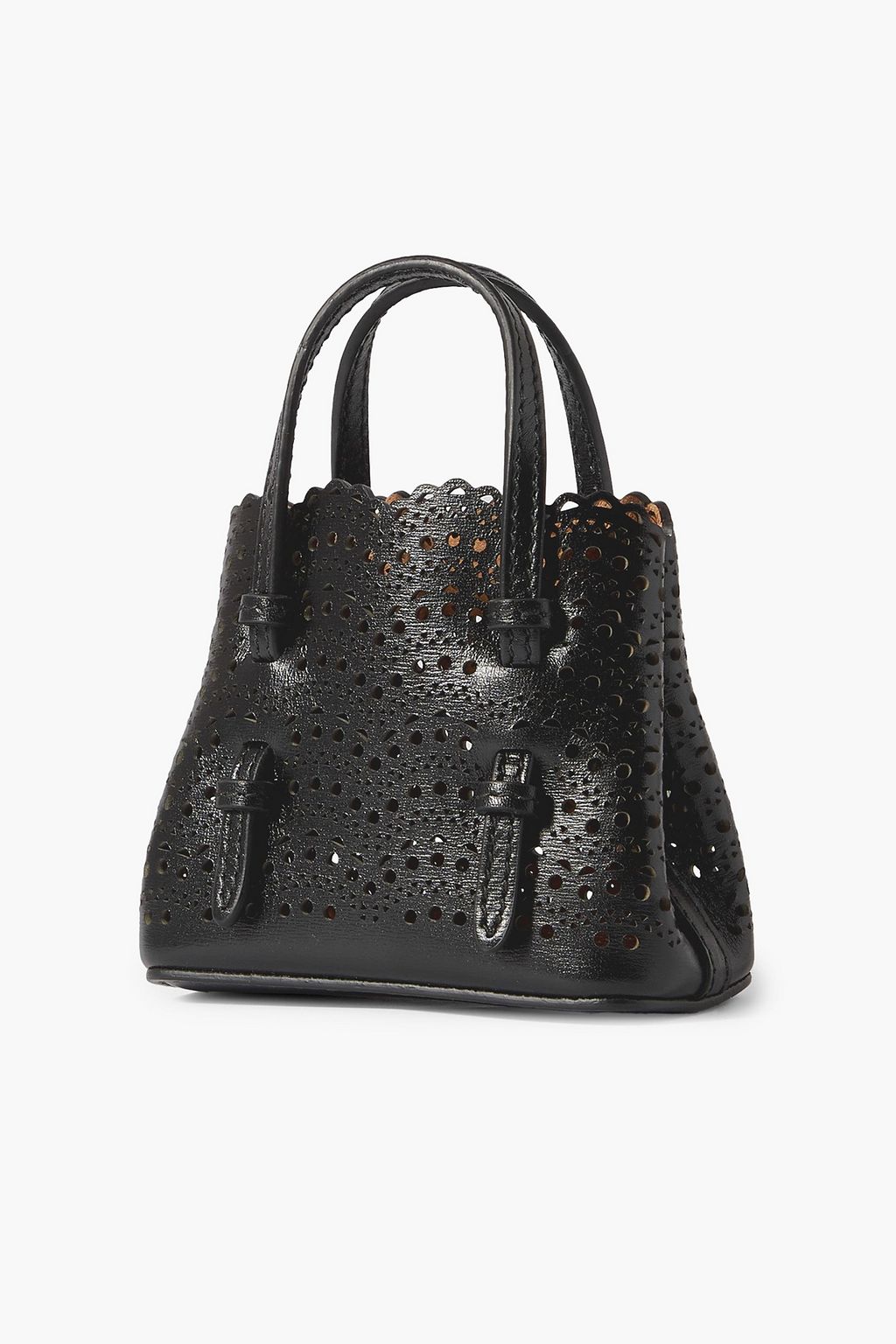 ALAÏA Mina mini laser-cut leather tote