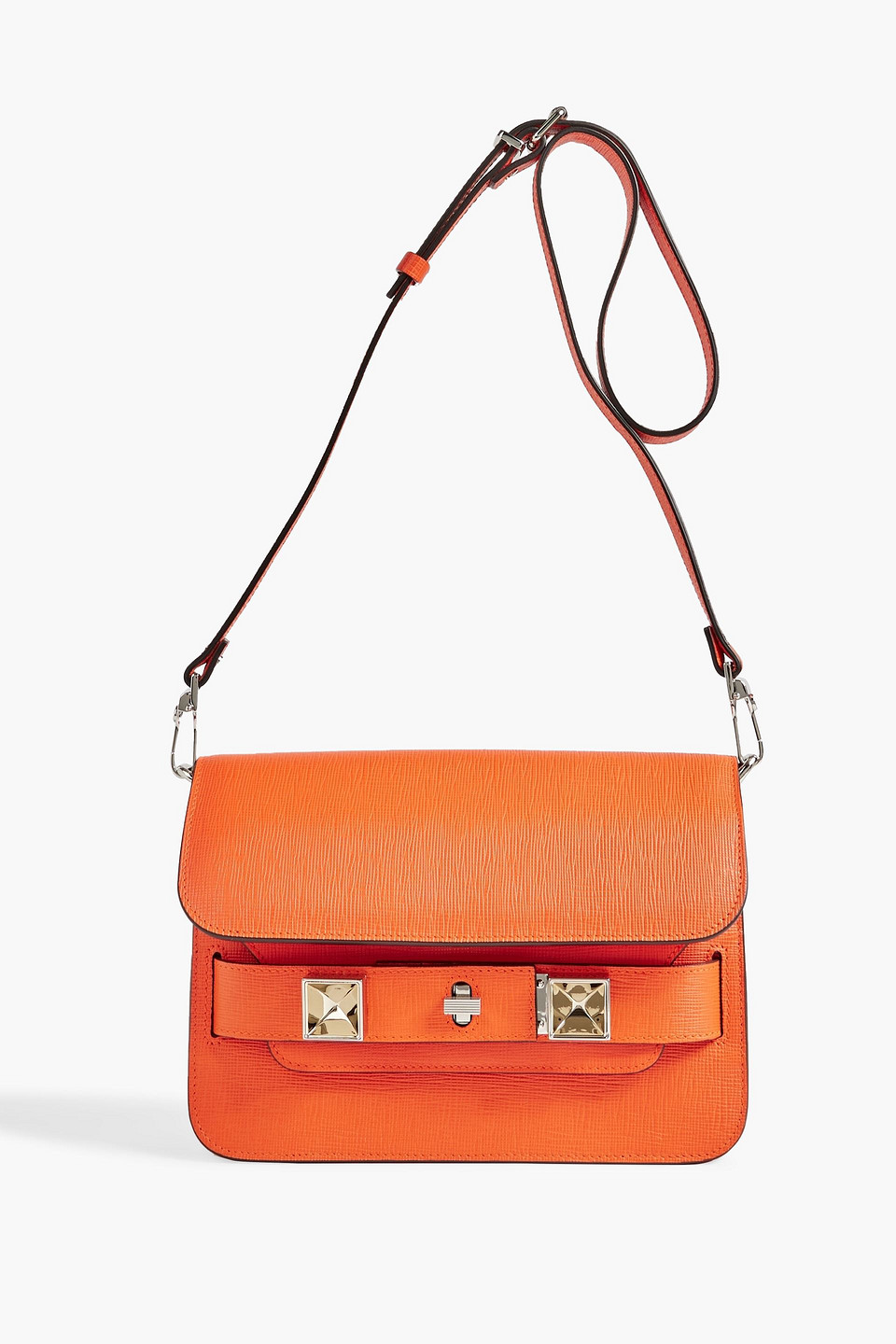 Proenza Schouler Ps11 Linosa Leather Clutch Bag In Orange