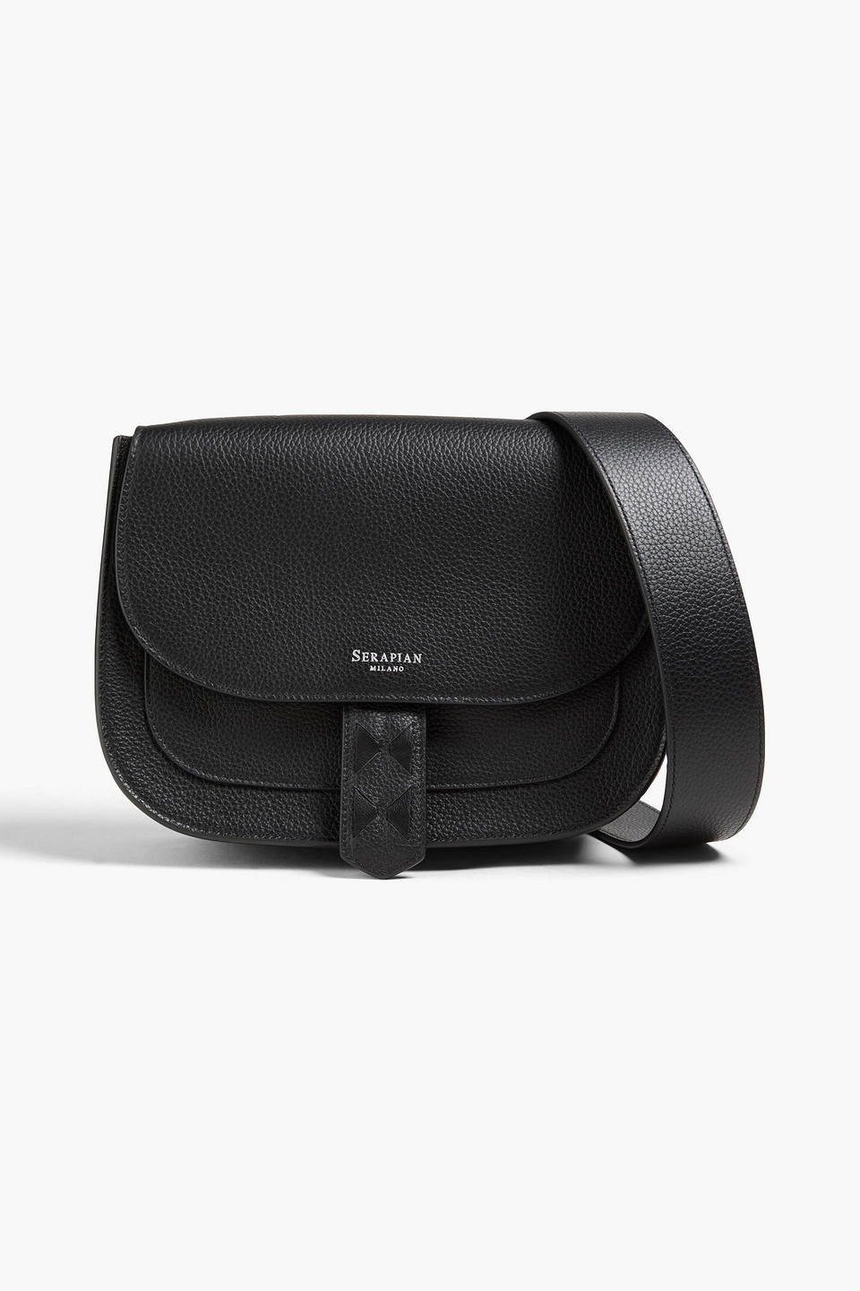 serapian - luna pebbled-leather cross-body bag - black - onesize
