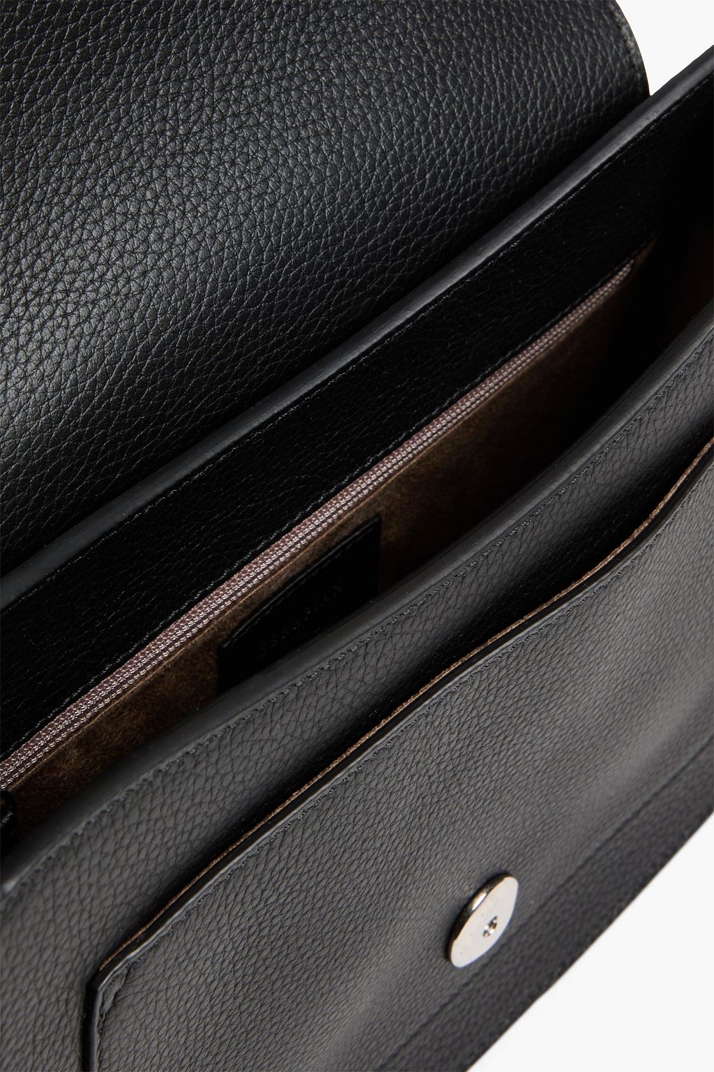 SERAPIAN Luna pebbled-leather cross-body bag