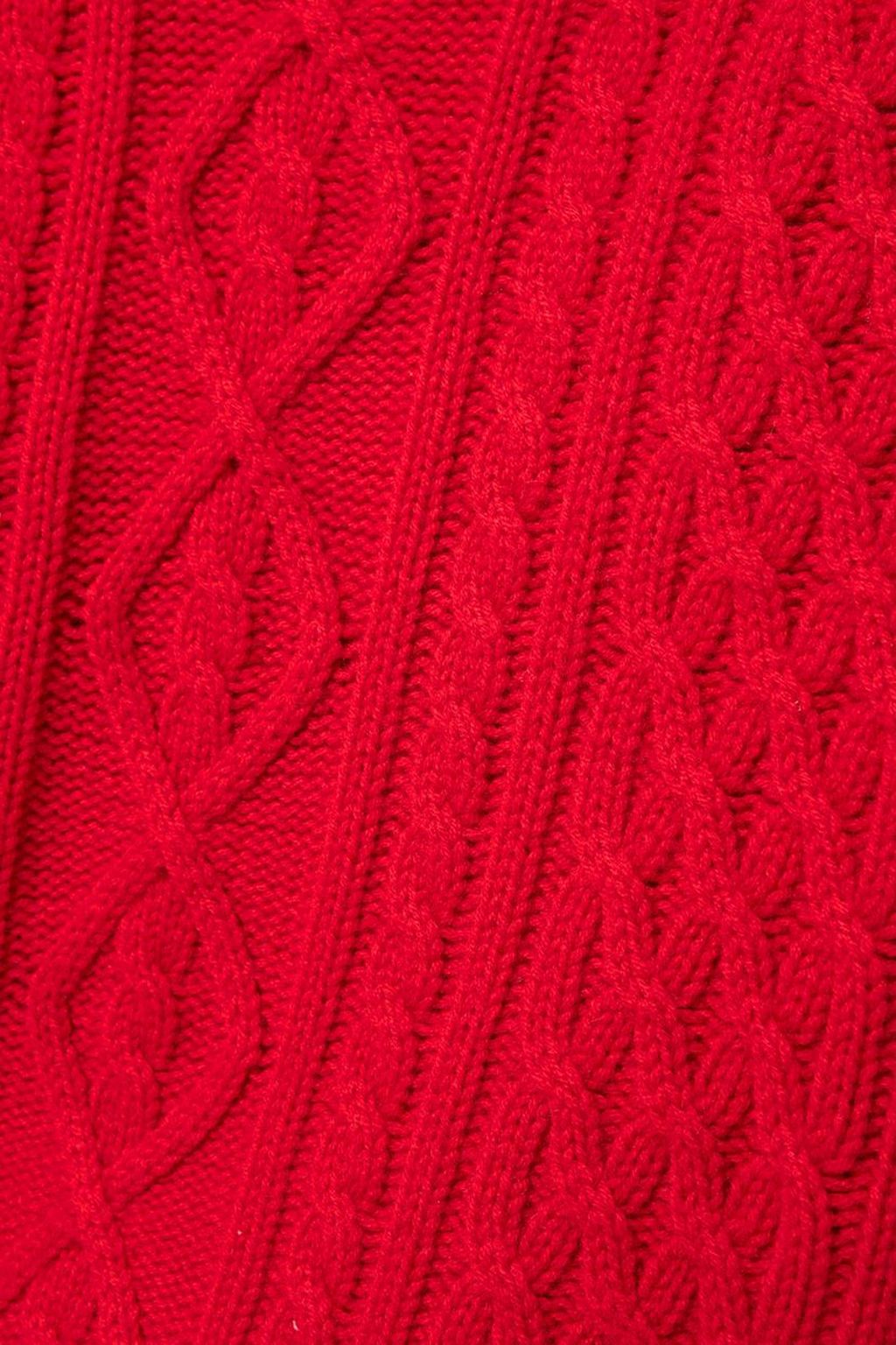 MADELEINE THOMPSON Mulberry cable-knit wool and cashmere-blend sweater