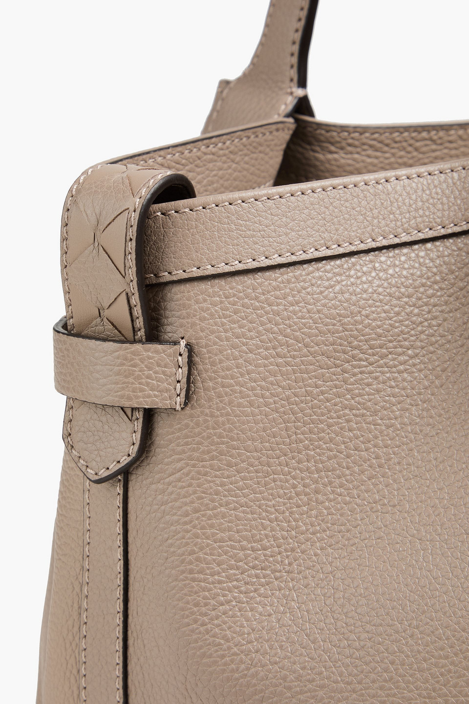 Serapian Secret Pebbled-leather Tote In Brown