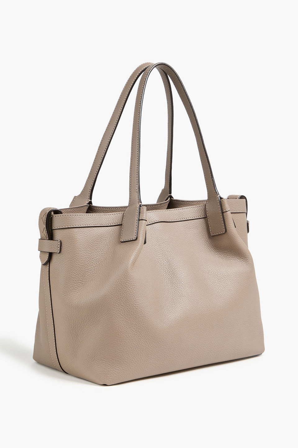 Serapian Secret Pebbled-leather Tote In Brown